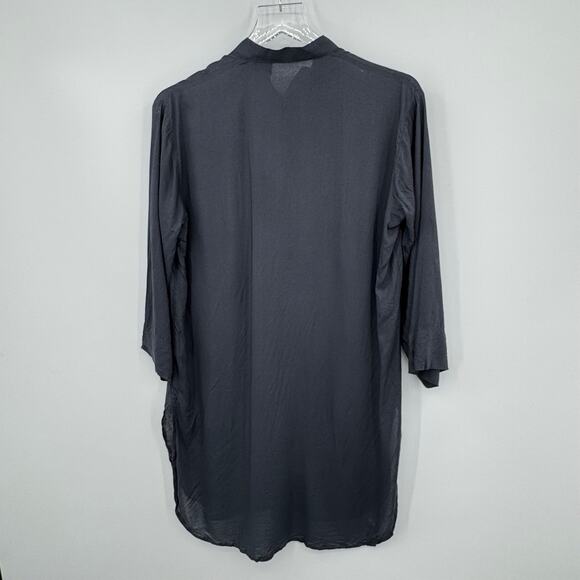 Khaadi Pret Pakistan kurta women's size 8 tunic top long sleeve gray - Picture 3 of 9